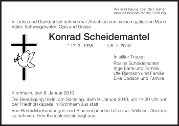 Traueranzeigen Von Konrad Scheidemantel Trauer Hersfelder Zeitung De