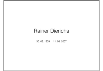 Traueranzeige von Rainer Dierichs von HERSFELDER ZEITUNG