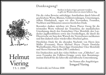 Traueranzeige von Helmut Viering von HERSFELDER ZEITUNG
