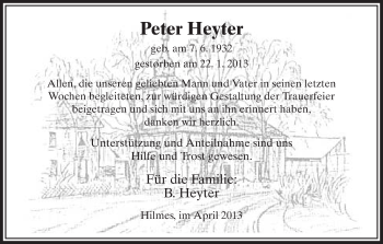 Traueranzeige von Peter Heyter von Hersfeld