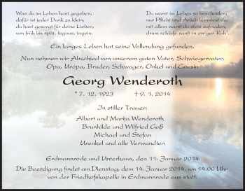 Traueranzeige von Georg Wenderoth von Hersfeld