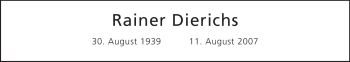 Traueranzeige von Rainer Dierichs von HERSFELDER ZEITUNG