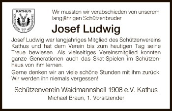 Traueranzeige von Josef Ludwig von Hersfeld