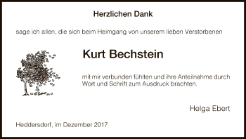 Traueranzeige von Kurt Bechstein von Hersfeld