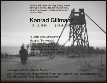 Traueranzeige von Konrad Gillmann von Hersfeld