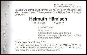 Traueranzeige von Helmuth Hämisch von Hersfeld