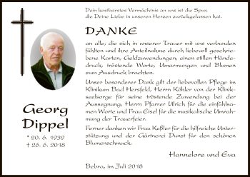 Traueranzeige von Georg Dippel von Hersfeld