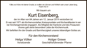 Traueranzeige von Kurt Eisenberg von Hersfeld