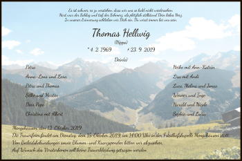 Traueranzeige von Thomas Hellwig von Hersfeld