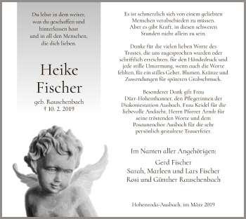 Traueranzeige von Heike Fischer von Hersfeld