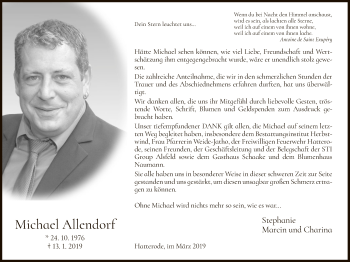 Traueranzeige von Michael Allendorf von Hersfeld