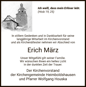 Traueranzeige von Erich März von Hersfeld