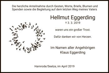 Traueranzeige von Hellmut Eggerding von Hersfeld