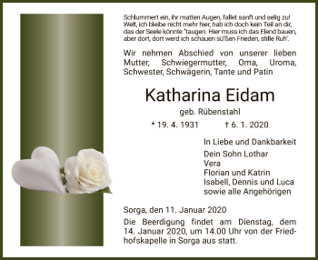 Traueranzeige von Katharina Eidam von Hersfeld