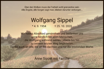 Traueranzeige von Wolfgang Sippel von HZ