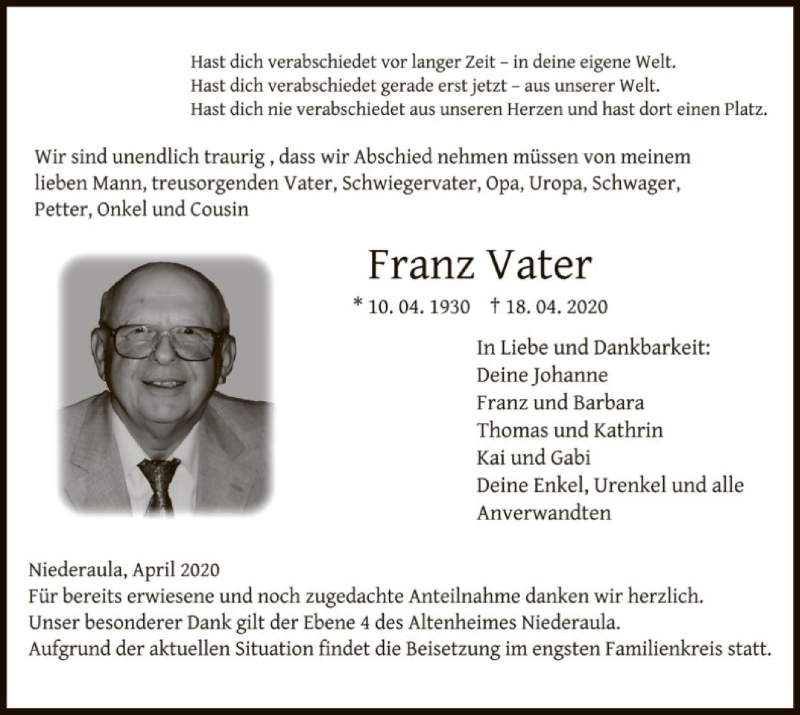 38+ Spruch fuer traueranzeige vater 