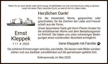 Traueranzeige von Ernst Kleppek von HZ