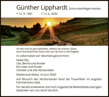 Traueranzeige von Günther Lipphardt von HZ