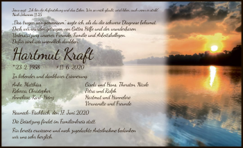 Traueranzeige von Hartmut Kraft von HZ