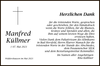 Traueranzeige von Manfred Küllmer von HZ