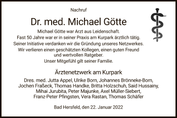 Traueranzeige von Michael Götte von HZ