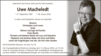 Traueranzeige von Uwe Macheledt von HZ