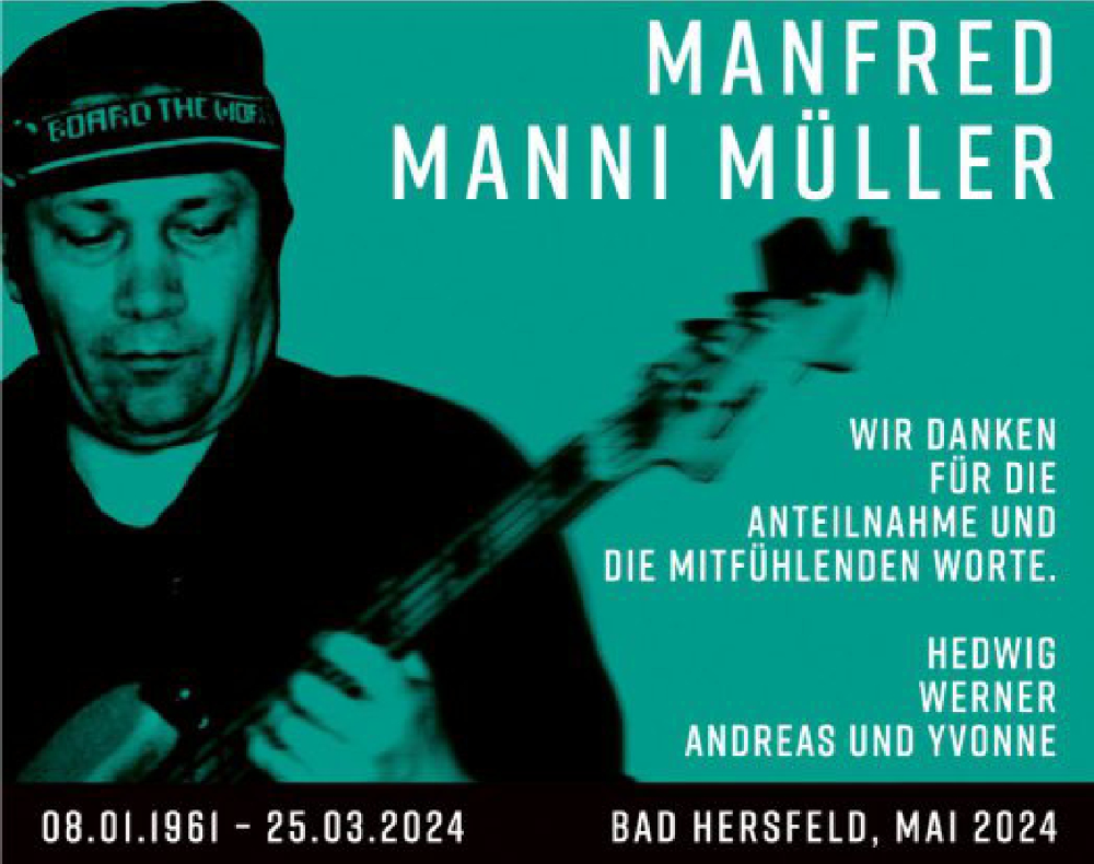  Traueranzeige für Manfred Müller vom 04.05.2024 aus HZ