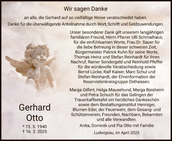Traueranzeige von Gerhard Otto von HZ