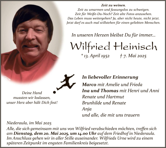 Traueranzeige von Wilfried Heinisch von HZHNA