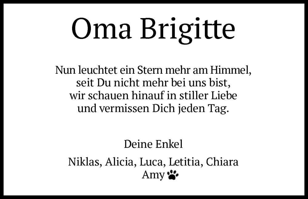  Traueranzeige für Brigitte Wachowiak vom 21.02.2026 aus HZHN